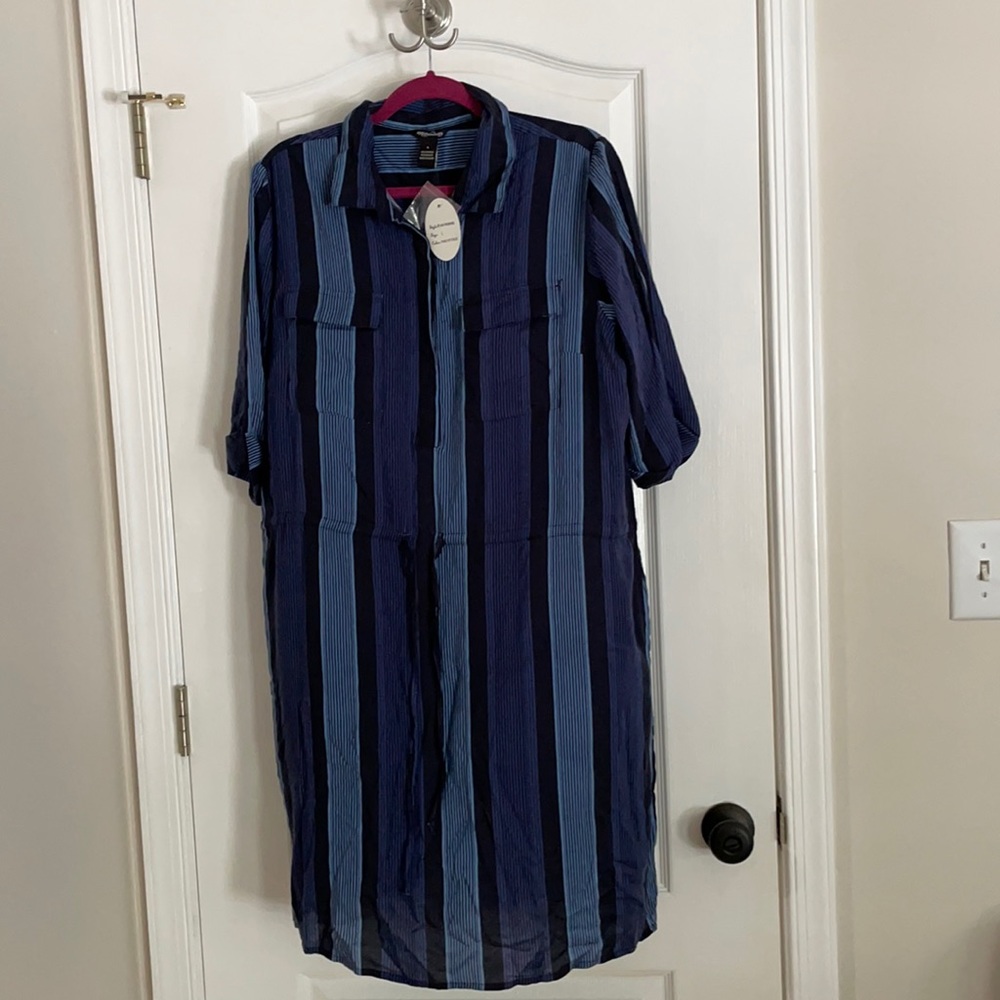 Millennium collared dress 3/4 sleeve tie waist